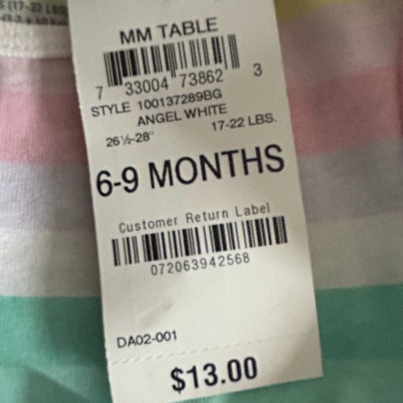 FIRST IMPRESSIONS GIRLS ANGEL WITH TOP 6-9 MONTHS - Picture 7 of 8